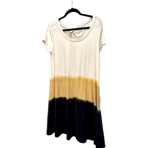 Cato’s Flowly boho dress/ top/ white/ yellow/ blue size XL.